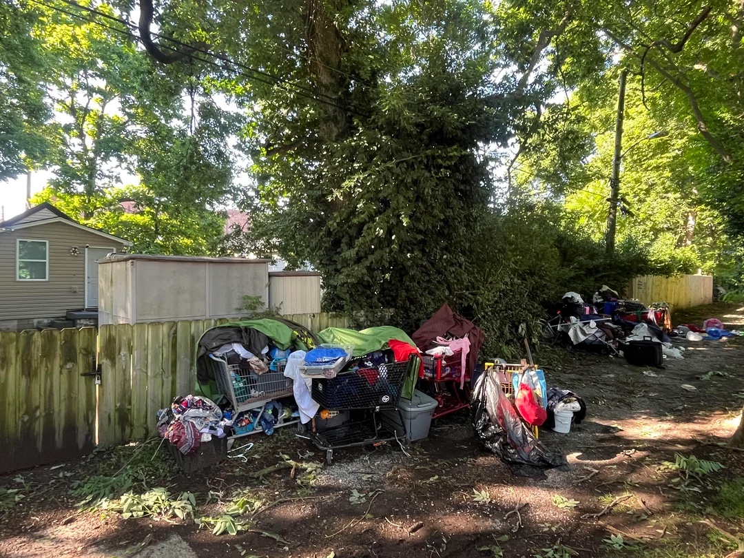Illustration for City crews clear Brucetown Park homeless encampment as Kentucky's camping ban reaches a Lexington neighborhood