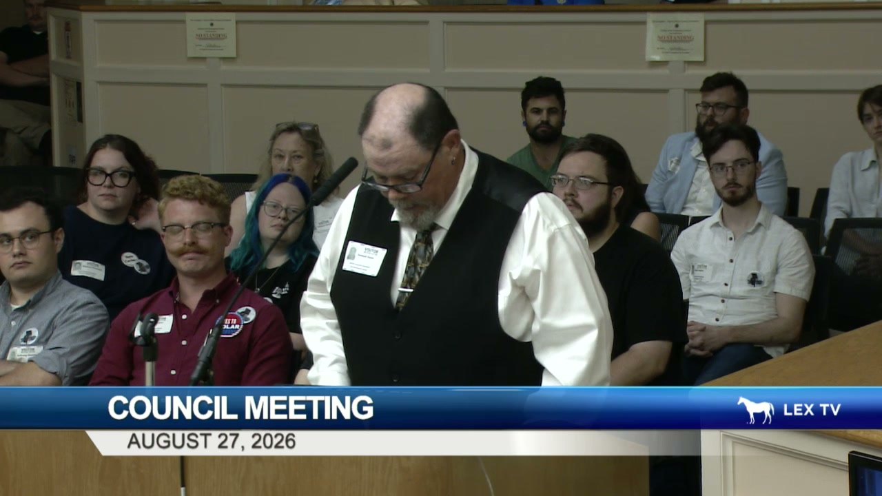 Clay Davis of We See You Watching Lexington, which proposed a surveillance-oversight ordinance nearly a decade ago.