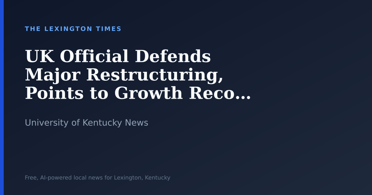 Uk Restructuring UK Official Defends Major Restructuring, Points to Growth Record | The ...